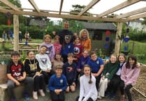Celebrity guest opens primary school's new allotment