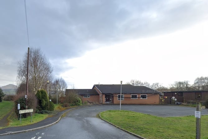 The former Bronllys Primary School building is set to be demolished