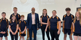 The blind traveller inspiring Brecon High School pupils 