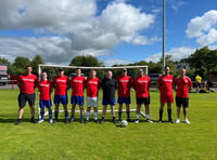 Brecon football match raises £2,770 for charity