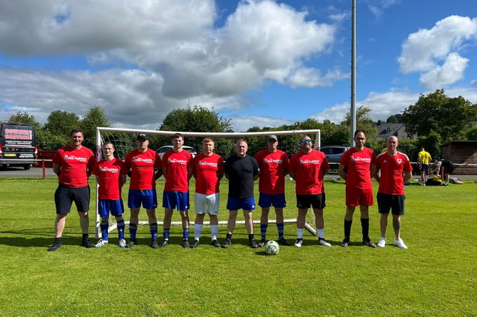 140 local Brecon people took part in a charity football match organised by Mid and West Wales Fire and Rescue Service. 