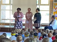 Zulu royals delight primary school pupils