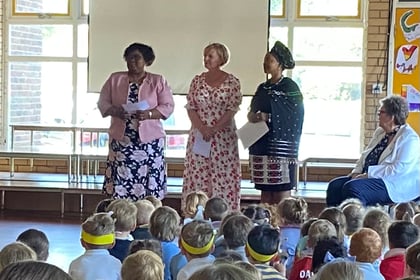 Zulu royals delight primary school pupils