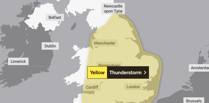 Weather warning issued for Thursday