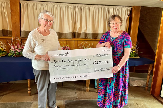 Brecon Floral Society cheque presentation