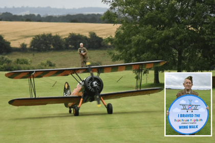 89-year-old man wing walks for charity