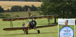 89-year-old man wing walks for charity