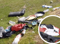 Wild campers trash Powys beauty spot