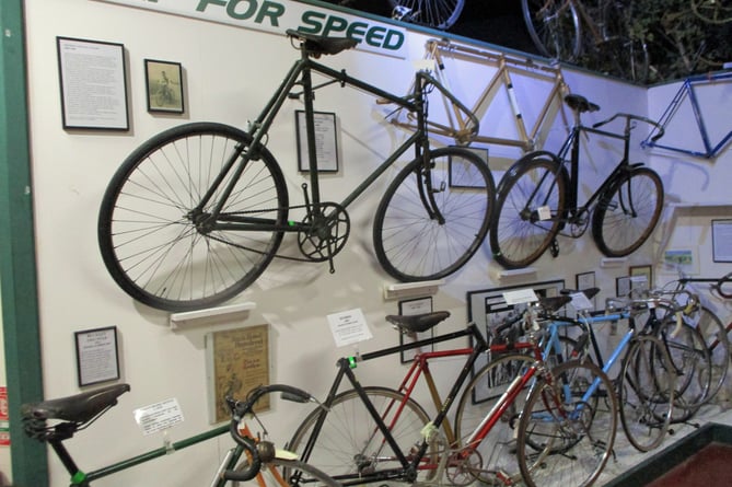                     The Built for Speed display of modern racing cycles at the National Cycle Museum           