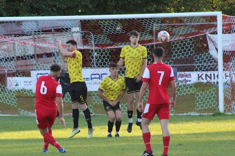 Adam Worton found the top corner with his early free-kick to double Knighton Town's lead