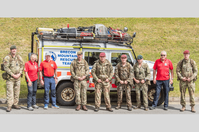 The team at The Infantry Battle School will be undertaking the weighted march in aid of Brecon Mountain Rescue