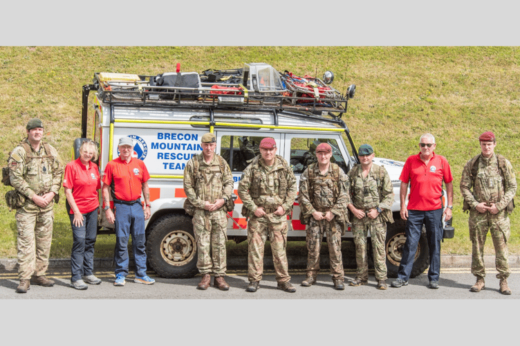 The team at The Infantry Battle School will be undertaking the weighted march in aid of Brecon Mountain Rescue