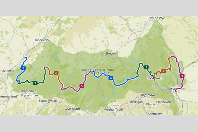 The route, which will be completed by the team in just four days