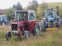 Tractors storm Llanddewi for 24th charity run