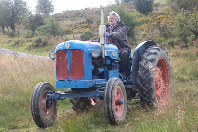 Organiser and backmarker Barry Bevan with his Fordson Major