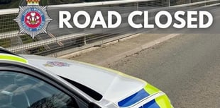 Knighton road closed due to collision