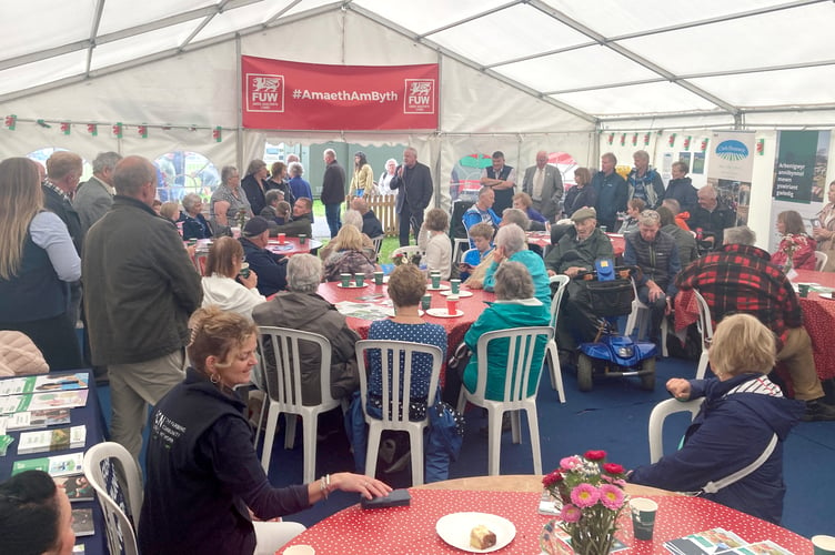 A busy FUW stand at the Anglesey County Show.