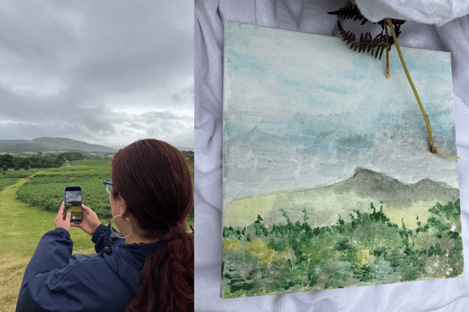 A young girl painted the view from the visitor centre