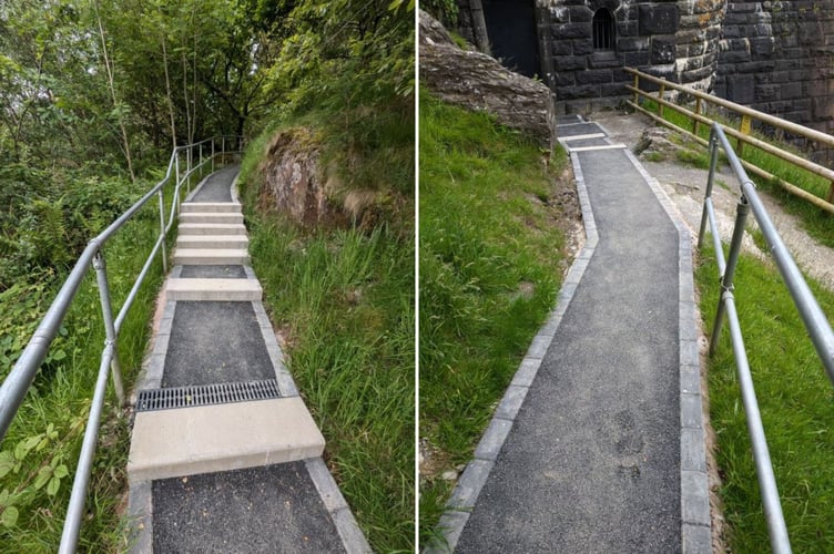 One of the completed paths leading to Pen y Garreg Dam 