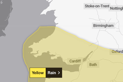 Video: Yellow weather warning issued over Brecon and Radnorshire