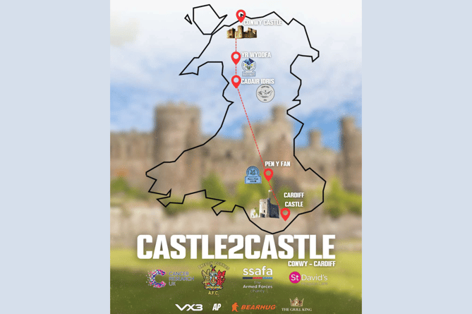 A fund-raising legend is preparing for his next exploit, as he gets ready to go castle to castle across Wales to raise money and awareness for Cancer Research UK, SSAFA, the armed forces charity