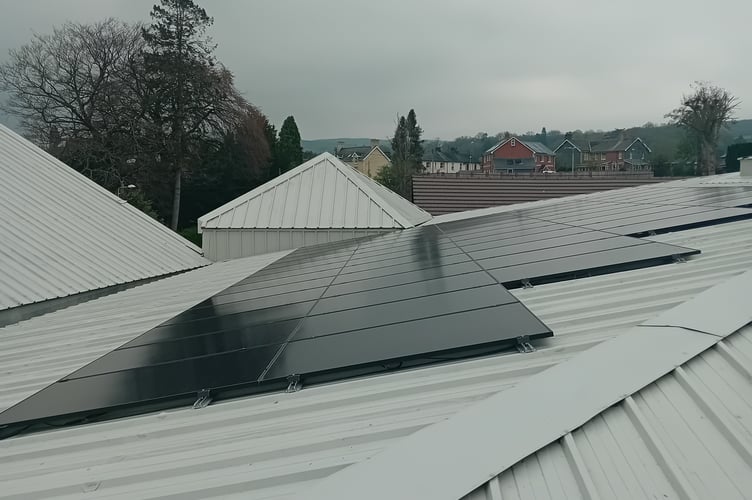 The 22 kWp solar system at Rhayader Leisure Centre