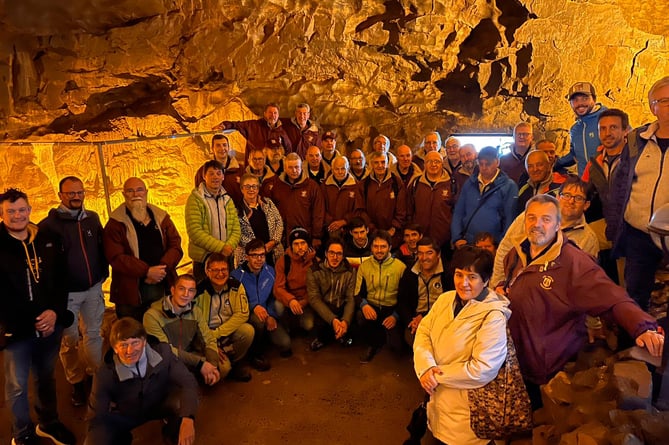 The choirs at Dan yr Ogof caves