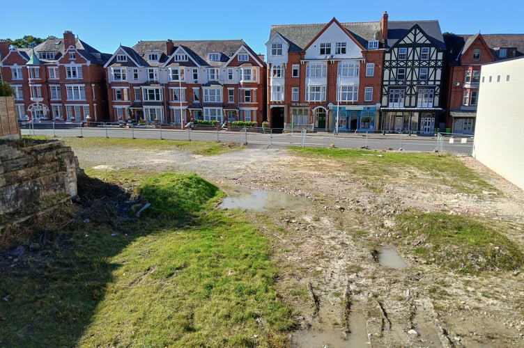 The site next to the Automobile Palace in the centre of Llandrindod Wells