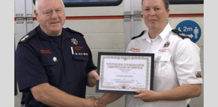 Talgarth firefighter celebrates 42 years of service