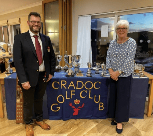 Cradoc Golf Club Captain, Mr Shaun Matthews and Lady Captain, Mrs Andy Black