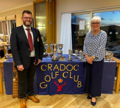 Cradoc Golf Club Captain, Mr Shaun Matthews and Lady Captain, Mrs Andy Black