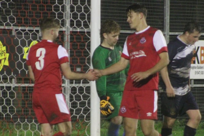 Jack Bright after scoring the sixth goal of the evening 