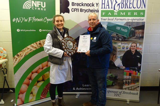 Elin of Sennybridge YFC - Best Stock Judger 28 years and under