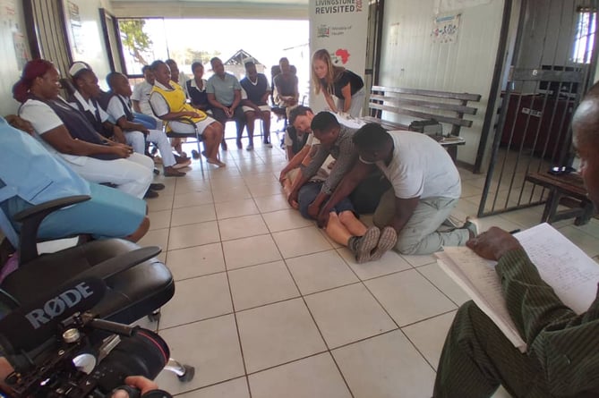 A session of trauma training being run at the Kakumbi Clinic in Zambia