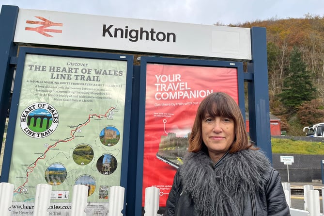 Jane Dodds MS at Knighton train station