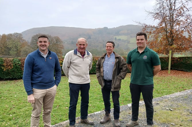 James Evans MS and Nigel Huddlestone MP met with Rob Lewis and his family at Glan Elan Farm