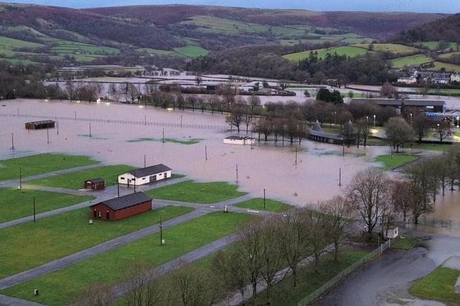 Builth Wells was hit by flooding this weekend