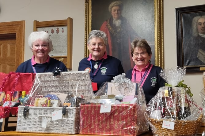 Festive Christmas hampers at the Powys Brecknock Federation WI raffle