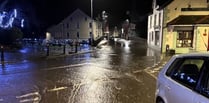 Fire crews battle flooding in Llanwrtyd Wells