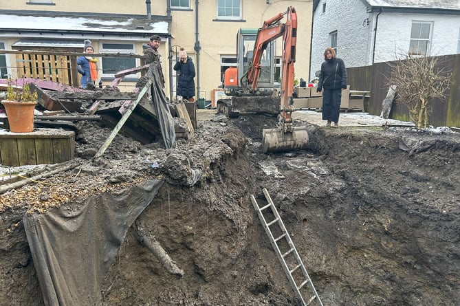 Sinkholes have appeared in Llanwrtyd Wells following recent flooding