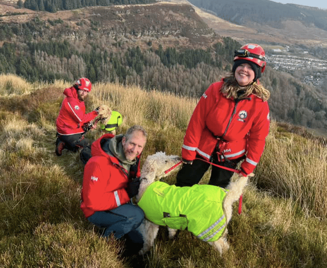 Central Beacons Team rescues stranded dogs, Dougal and Nellie