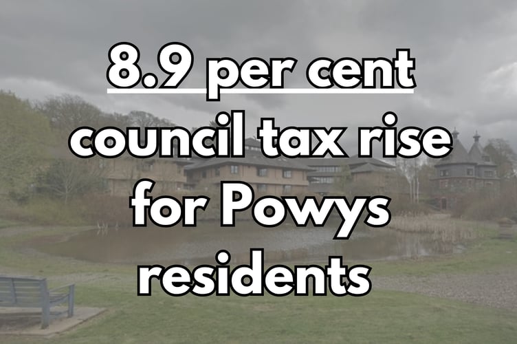 Powys County Council has voted to approve the 2025/26 budget, including an 8.9 per cent council tax rise