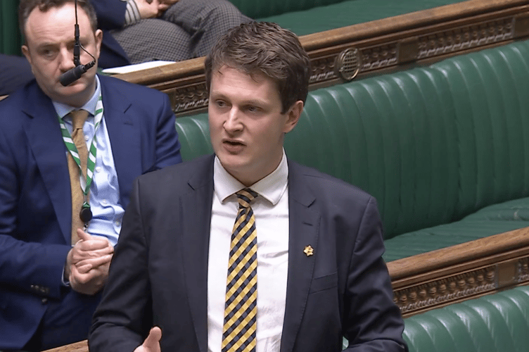 David Chadwick MP speaking in the House of Commons yesterday