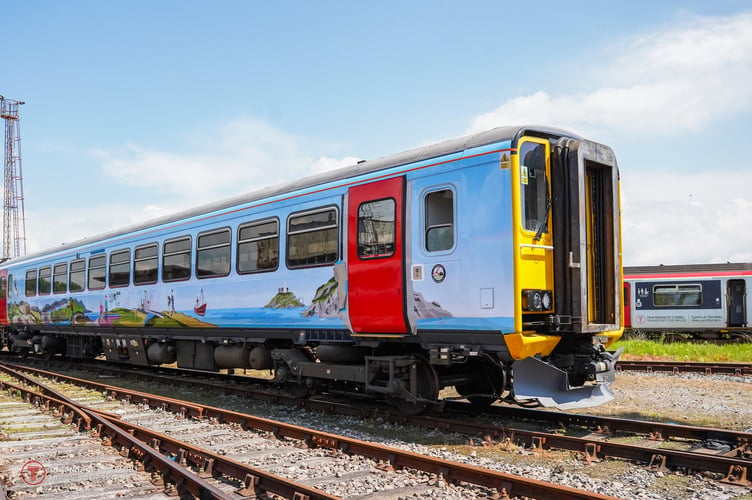 A refurbished train on the Heart of Wales line